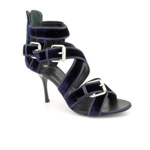 Giuseppe Zanotti Women's I10116 Velvet Buckle Sandal (NEW)